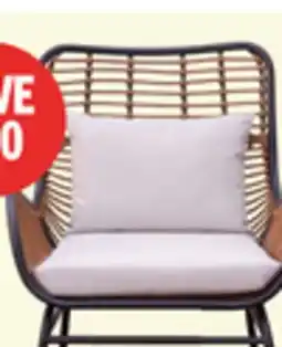 The Brick Maki Outdoor Patio Chair - Hand-Woven Resin Wicker, UV & Weather Resistant - Natural 6 Ratings offer