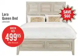 The Brick Lara Panel Bed with Headboard & Frame, Antique Grey - Queen Size offer