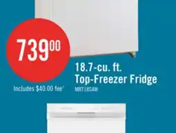 The Brick Midea 18 Cu. Ft. Top-Freezer Refrigerator - MRT18S4AWW offer