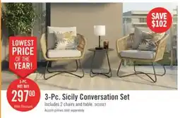 The Brick 3-Pc. Sicily Conversation Set offer