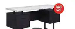 The Brick Winslow 60 Desk with 3-Drawers – Black offer