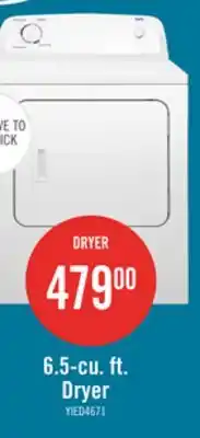 The Brick Inglis 6.5 Cu. Ft. Electric Dryer - White - YIED4671EW offer