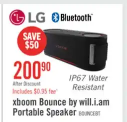 The Brick LG xboom Bounce by will.i.am IP67 Water Resistant Bluetooth Portable Speaker (BOUNCE.ACANLBK) offer
