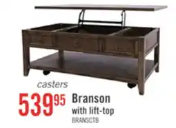 The Brick Branson 48 Lift Top Coffee Table with Storage and Casters - Dark Brown offer