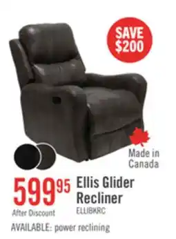 The Brick Ellis 32 Faux Leather Glider Reclining Chair – Black offer