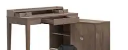 The Brick Jude 55 Reversible Office Desk with 3-Drawers & Cabinet- Hazelnut offer
