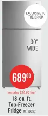 The Brick Midea 18 Cu. Ft. Top-Freezer Refrigerator - MT18DDSCR1RCM offer