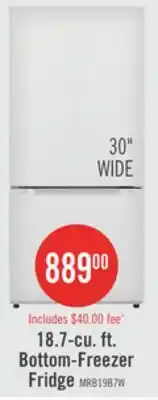 The Brick Midea 18.7 Cu. Ft. Bottom-Freezer Refrigerator - MRB19B7AWW offer