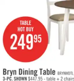 The Brick Bryn Drop-Leaf Dining Table, 42 Round - Two-Tone White & Brown offer