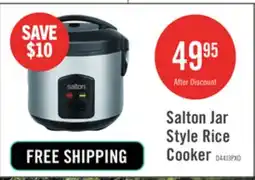 The Brick Salton SS Jar Style Rice Cooker - RC2027 offer