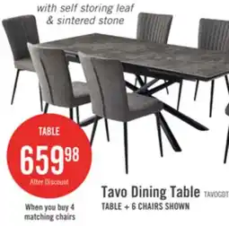 The Brick Tavo Dining Table TABLE + S CHAIRS SHOWN offer