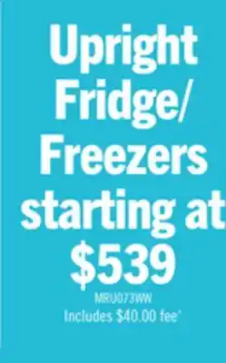 The Brick Midea 6.9 Cu. Ft. Convertible Upright Refrigerator-Freezer - MRU07B3AWW offer