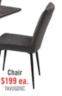 The Brick Tavo Dining Chair with Microfibre Polyester Fabric, Metal - Grey offer