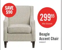 The Brick Beagle Accent Chair, Khaki Pattern Fabric offer
