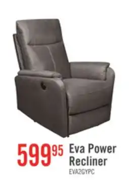 The Brick Eva 29.5 Faux Suede Power Reclining Chair - Dark Grey offer