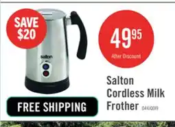 The Brick Salton Cordless Milk Frother - FR1416 offer