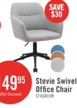 The Brick Stevie 23 Swivel Office Chair with Adjustable Height – Grey offer