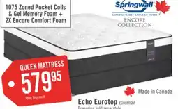 The Brick Springwall Encore Echo Eurotop Firm Queen Mattress offer