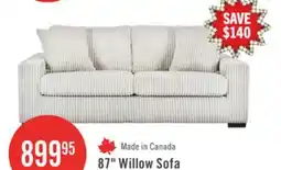 The Brick Willow 87 Light Grey Fabric Sofa with Track Arms and Reversible Seat and Back Cushions offer