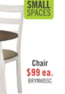 The Brick Bryn Dining Chair with Fabric Seat, Ladder-Back – White offer