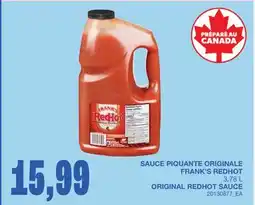 Wholesale Club ORIGINAL REDHOT SAUCE offer