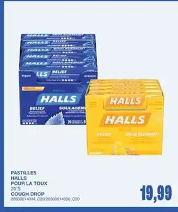 Wholesale Club HALLS COUGH DROP, 20'S offer