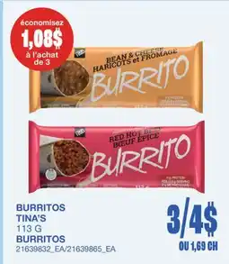 Wholesale Club BURRITOS offer