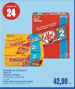 Wholesale Club KING SIZE CHOCOLATE BARS, 24 UN offer