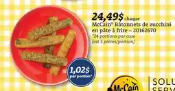 Wholesale Club McCain Bâtonnets de zucchini en pâte à frire offer