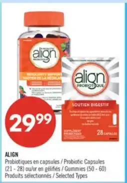 Pharmaprix ALIGN Probiotic Capsules (21 - 28) or Gummies (50 - 60) offer