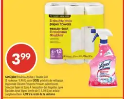 Pharmaprix NO NAME Double Roll (6 Roll) or LYSOL Household Cleaner Products offer