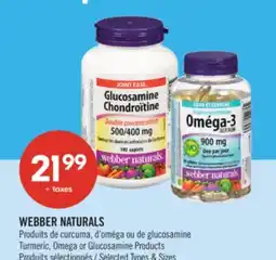 Pharmaprix WEBBER NATURALS Turmeric, Omega or Glucosamine Products offer