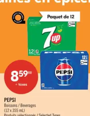 Pharmaprix PEPSI Beverages offer