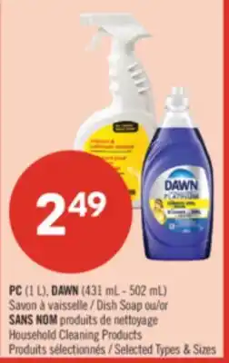 Pharmaprix PC (1 L), DAWN (431 ml. - 502 mL) Household Cleaning Products Dish Soap or offer