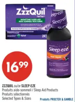 Pharmaprix ZZZQUIL or SLEEP-EZE Sleep Aid Products offer