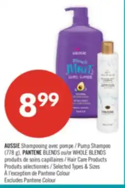 Pharmaprix AUSSIE Pump Shampoo (778 g), PANTENE BLENDS or WHOLE BLENDS Hair Care Products offer