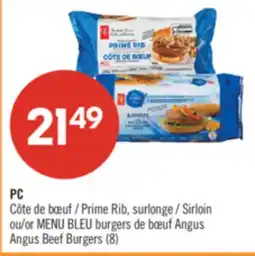 Pharmaprix PC rime Rib, Sirloin BLUE MENU Angus Beef Burgers offer