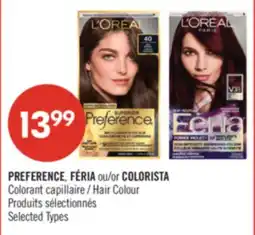 Pharmaprix PREFERENCE, FÉRIA or COLORISTA Hair Colour offer