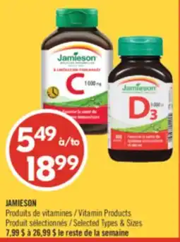 Pharmaprix JAMIESON Vitamin Products offer