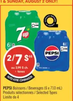 Pharmaprix PEPSI Beverages (6x 710 mL) offer