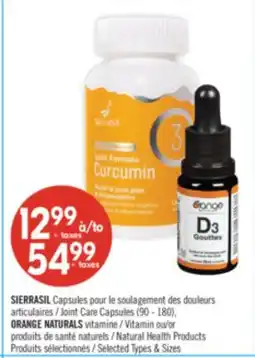 Pharmaprix SIERRASIL Joint Care Capsules (90 - 180), ORANGE NATURALS Vitamin or Natural Health Products offer