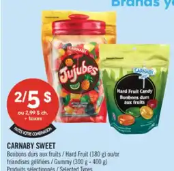 Pharmaprix CARNABY SWEET Hard Fruit (180g) or Gummy (300g - 400g) Candy offer
