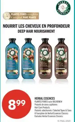 Pharmaprix HERBAL ESSENCES PLANTES PURES or BIO:RENEW Hair Care Products offer