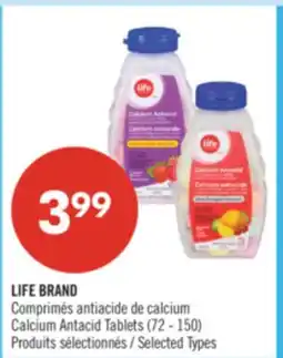 Pharmaprix LIFE BRAND Calcium Antacid Tablets offer