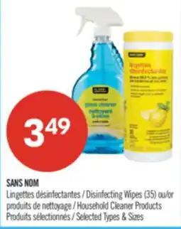 Pharmaprix NO NAME Disinfecting Wipes (35) or Household Cleaner Products offer