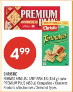 Pharmaprix CHRISTIE FORMAT FAMILIAL TARTINABLES (454 g) or PREMIUM PLUS (450 g) Crackers offer