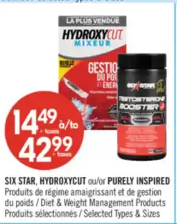 Pharmaprix SIX STAR, HYDROXYCUT or PURELY INSPIRED Diet & Weight Management Products offer
