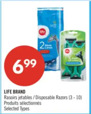 Pharmaprix LIFE BRAND Disposable Razors offer