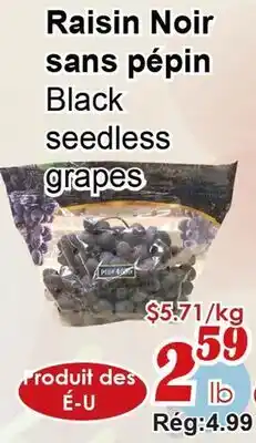 Marche C&T Black seedless grapes offer