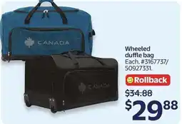 Walmart Wheeled duffle bag offer